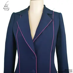 مانتو شلوار فرم اداری پارچه کرپ یقه انگلیسی مغزی دوزی کد 8235