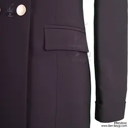 مانتو فرم اداری مدل کتی بنفش کد ma7322-423