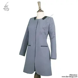 مانتو فرم اداری یقه گرد بانتودوزی کد 7297