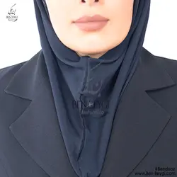 مدل مقنعه ساده بروجرد سرمه ای قد 90 [تک سایز] کد MI-6010