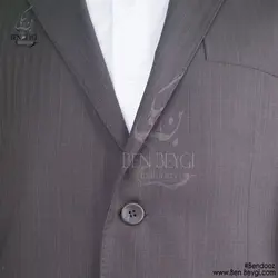 کت و شلوار مردانه فرم اداری پارچه فاستونی طرح دیپلمات رنگ قهوه ای بانتو دوزی یقه انگلیسی کد RAM5376