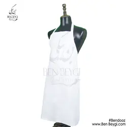 پیشبند بلند ساده پارچه ای(اپرون) جنس کجراه رنگ سفید کد irk4579