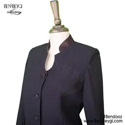 مدل مانتو فرم اداری یقه ایستاده کد 3898