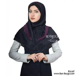 مدل مقنعه پفی کرواتی ساده MI-3765