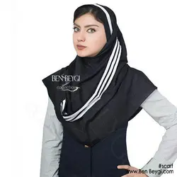 مقنعه دراپه رز MI-3759