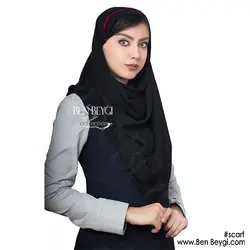 مدل مقنعه شال تل سر خود کرپ MI-3754