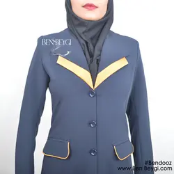 مدل مانتو فرم اداری یقه آمریکایی کد 3481