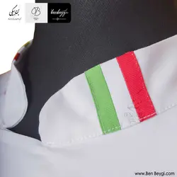 پیراهن آشپزی دو ردیف دکمه روهمگرد دار یقه طرح ایتالیا رنگ سفید کد 28660