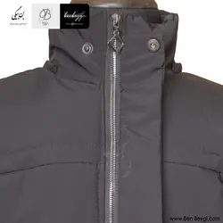 کاپشن زمستانی | پارچه شمعی | رنگ مشکی مدل پفی آستر پشم شیشه [ویدئو] کد 30975