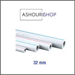 لوله تک لایه پلی پروپیلن سفید سایز 32mm برند آذین
