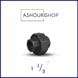 مهره ماسوره سیاه گالوانیزه سایز 1,1/2 اینچ