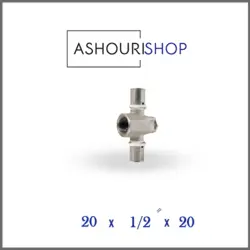 سه راهی دیواری پرسی سایز 20*1/2*20 برند نیوپایپ