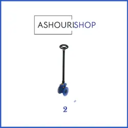 شیر فلکه دفنی (دسته بلند) چدنی زبانه لاستیکی PN16 سایز 2 اینچ وگ ایران (بی همتا)