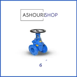 شیر فلکه کشویی زبانه لاستیکی چدنی PN16 سایز 6 اینچ وگ ایران (بی همتا)