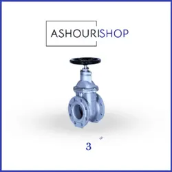 شیر کشویی زبانه فلزی رینگ استیل چدنی سایز 3 اینچ میراب