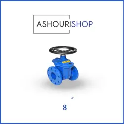 شیر فلکه کشویی (محور صعودی) چدنی PN16 سایز 8 اینچ وگ ایران (بی همتا)