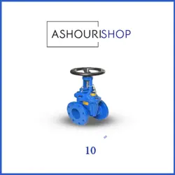 شیر فلکه کشویی زبانه فلزی چدنی PN16 سایز 10 اینچ برند وگ ایران بی همتا