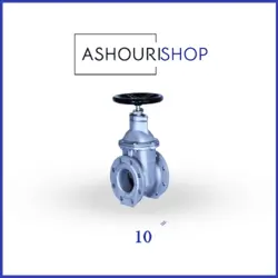 شیر کشویی زبانه فلزی رینگ استیل چدنی سایز 10 اینچ میراب