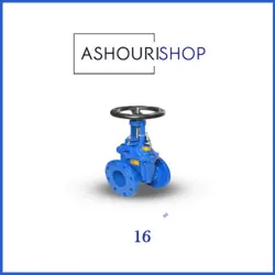 شیر فلکه کشویی زبانه فلزی چدنی PN16 سایز 16 اینچ برند وگ ایران بی همتا