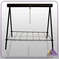 خرید چهارپایه آتش چندکاره 2 | منقل + توری گریل + آویز کتری