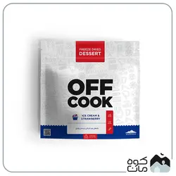 غذا خشک انجمادی آف کوک تکه های توت فرنگی و بستنی وانیل