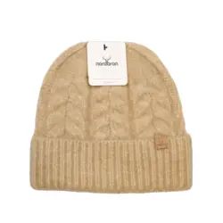 کلاه بافت آكرليك nordbron لبه برگرد گيس بافت Wainy woolen ملانژ - دنیای کلاه