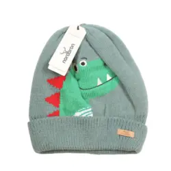 کلاه بچگانه بافت آكرليك nordbron لبه برگرد ریزبافت دایناسور Dino - دنیای کلاه