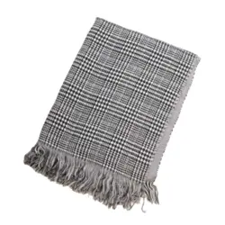 شال زنانه موهر دورو چهارخانه ریز - دنیای کلاه