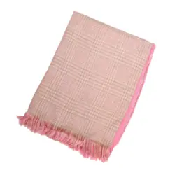 شال زنانه موهر دورو چهارخانه ریز - دنیای کلاه