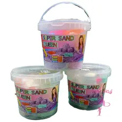 شن جادویی 750 گرم سطلی چهار رنگ چهار قالب