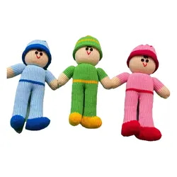 عروسک بافت طرح دختر و پسر با رنگبندی