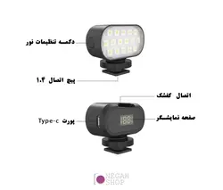 نور LED ثابت Puluz RGB light