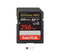 کارت حافظه SD سندیسک (SanDisk Extreme Pro) ظرفیت 256GB سرعت 200MB/s