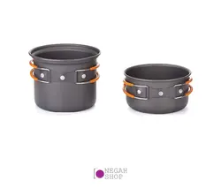 کیت 9 تایی پخت و پز هیزمی دسته نارنجی