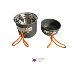 کیت 9 تایی پخت و پز هیزمی دسته نارنجی