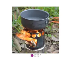 کیت 9 تایی پخت و پز هیزمی دسته نارنجی