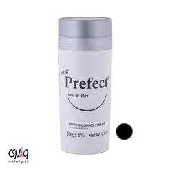 پودر پرپشت کننده مو پرفکت هیر فیلر شماره 01 رنگ مشکی تیره 50 گرم - والری