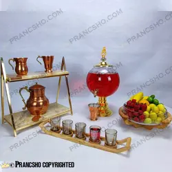 کلمن شیشه ای پایه فلزی طرح لیام شیشه ساده