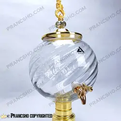 کلمن شیشه ای پایه فلزی طرح لیام شیشه ساده