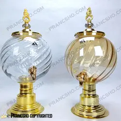 کلمن شیشه ای پایه فلزی طرح لیام شیشه ساده