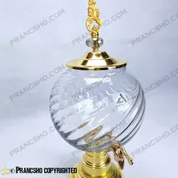 کلمن شیشه ای پایه فلزی طرح لیام شیشه ساده