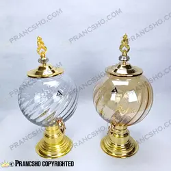 کلمن شیشه ای پایه فلزی طرح لیام شیشه ساده