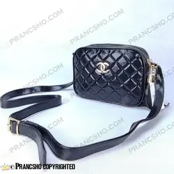 کیف پاسپورتی شنل (CHANEL) مشکی گلدوزی لوزی