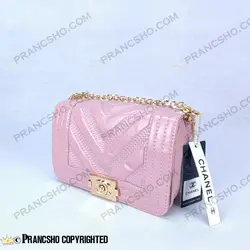 کیف پاسپورتی شنل مدل گلدوزی هفتی متوسط صورتی