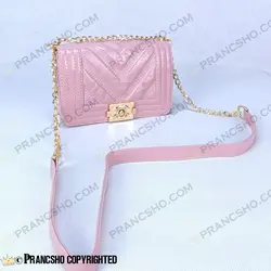 کیف پاسپورتی شنل مدل گلدوزی هفتی متوسط صورتی