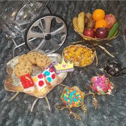 ست ظروف پذیرایی لوتوس طلایی براق با ضمانت ثبات رنگ