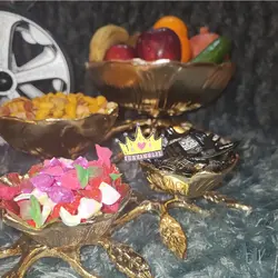 ست ظروف پذیرایی لوتوس طلایی براق با ضمانت ثبات رنگ