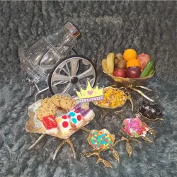 ست ظروف پذیرایی لوتوس طلایی براق با ضمانت ثبات رنگ