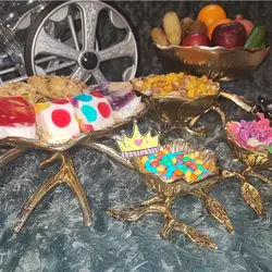 ست ظروف پذیرایی لوتوس طلایی براق با ضمانت ثبات رنگ