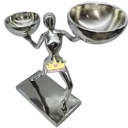 اردور خوری دو خانه طرح آدمک نقره ای